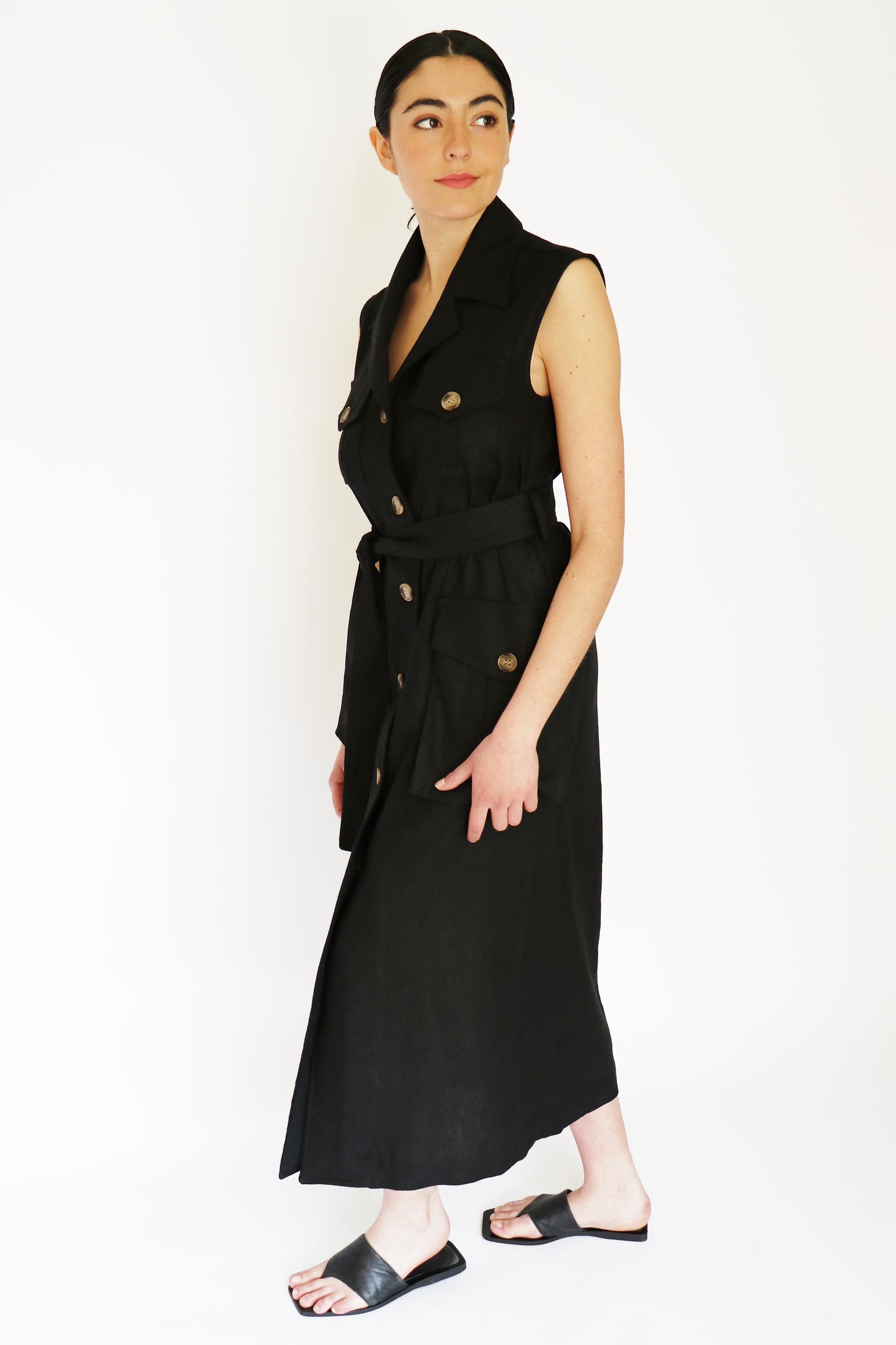 Vestido Cargo largo negro