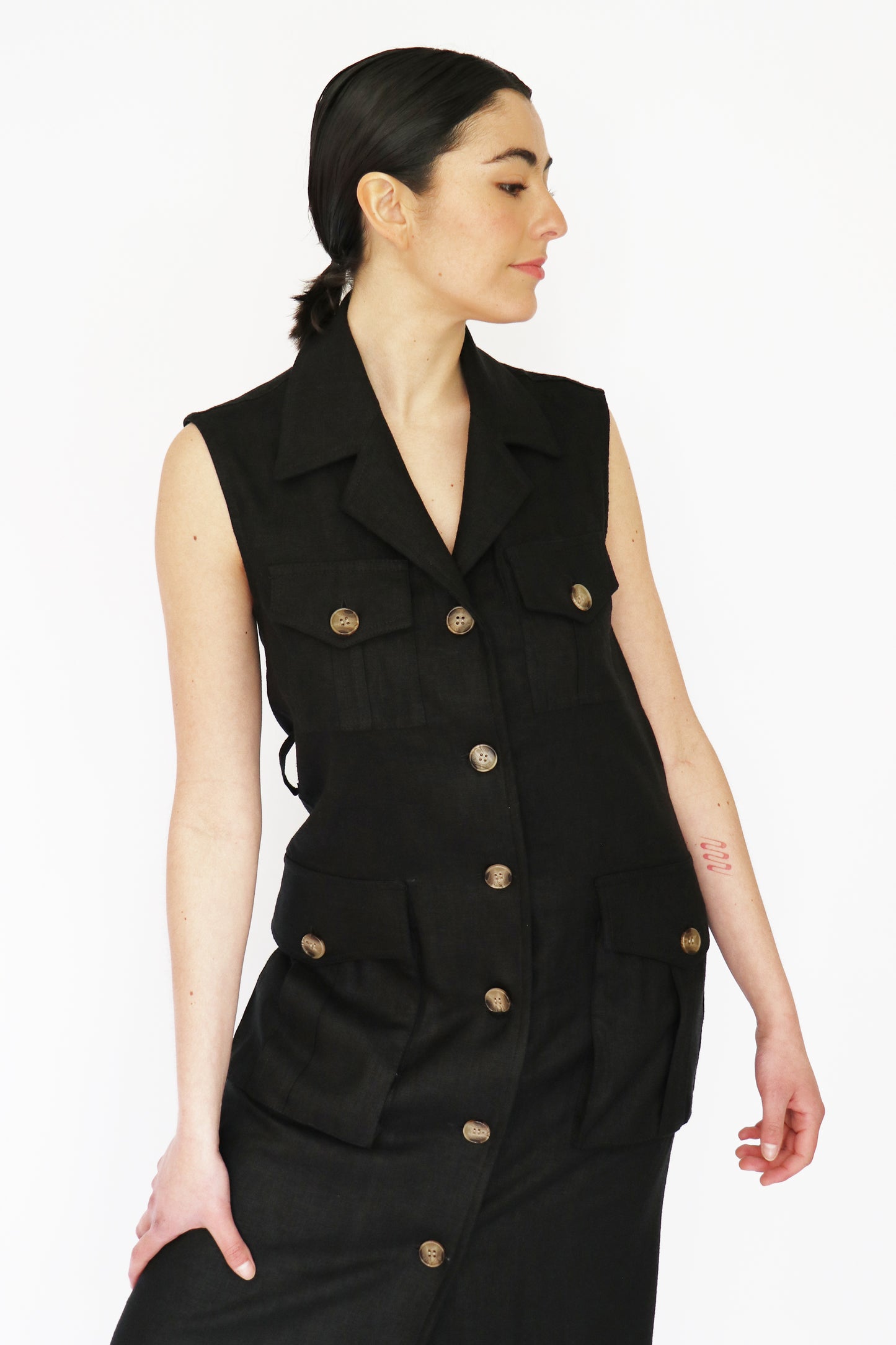 Vestido Cargo largo negro