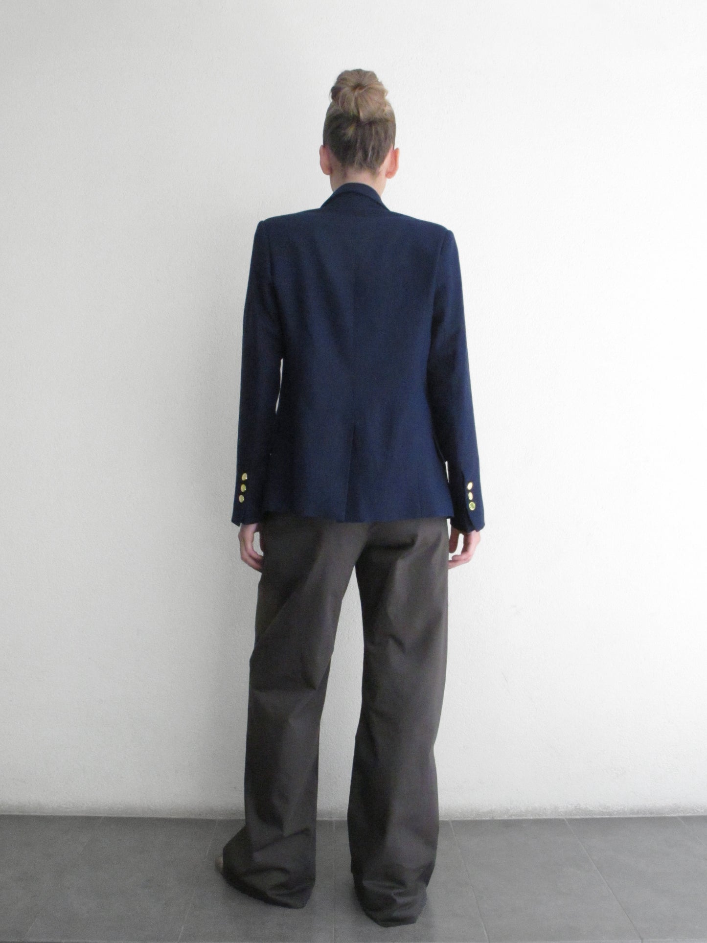 Blazer azul marino lino