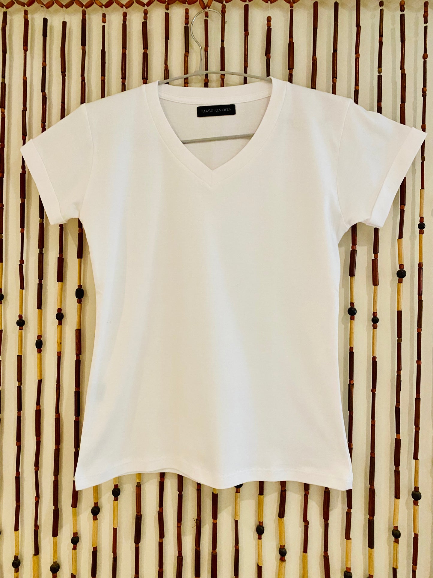 Polera algodón pima blanca