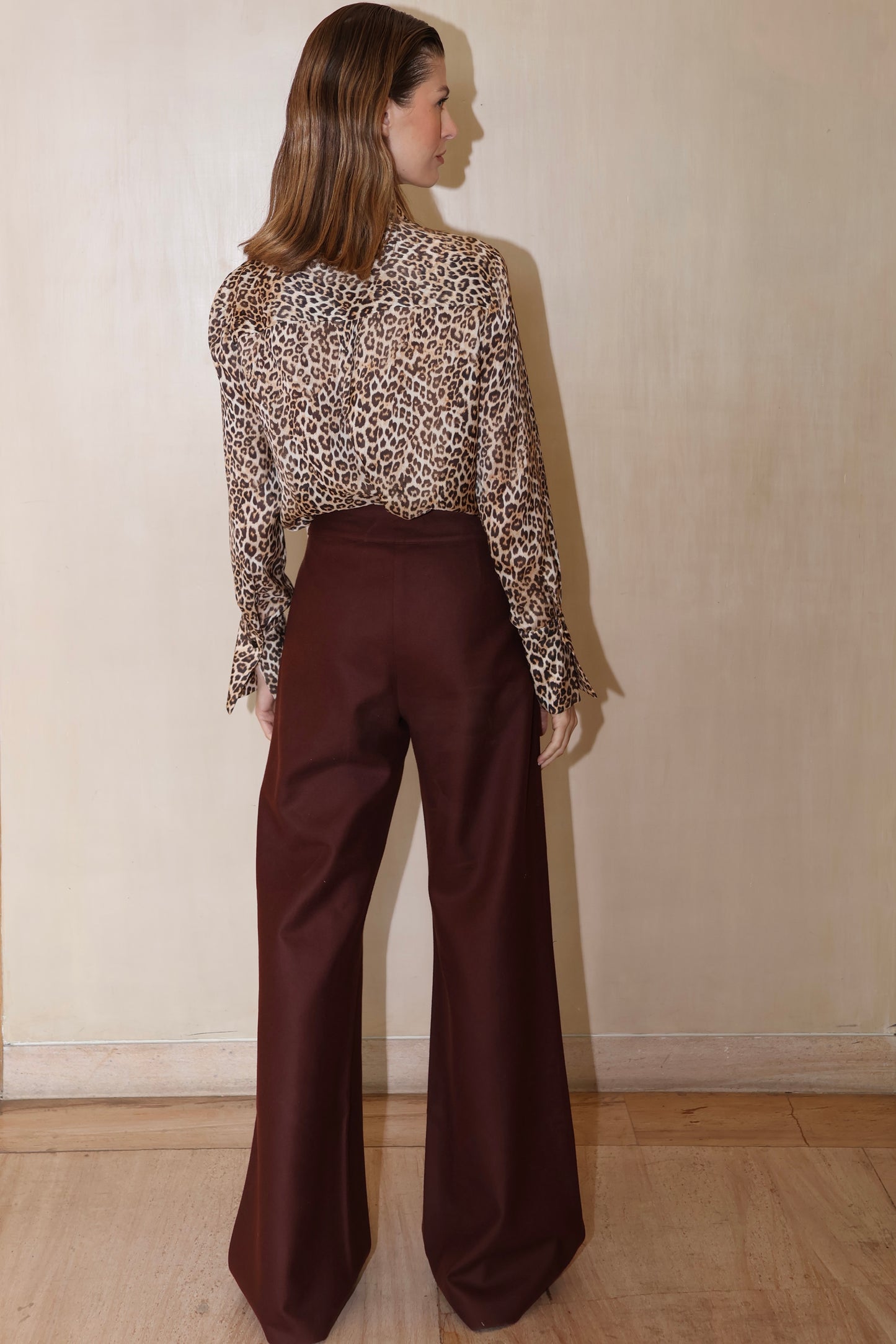 Pantalón lana mocha