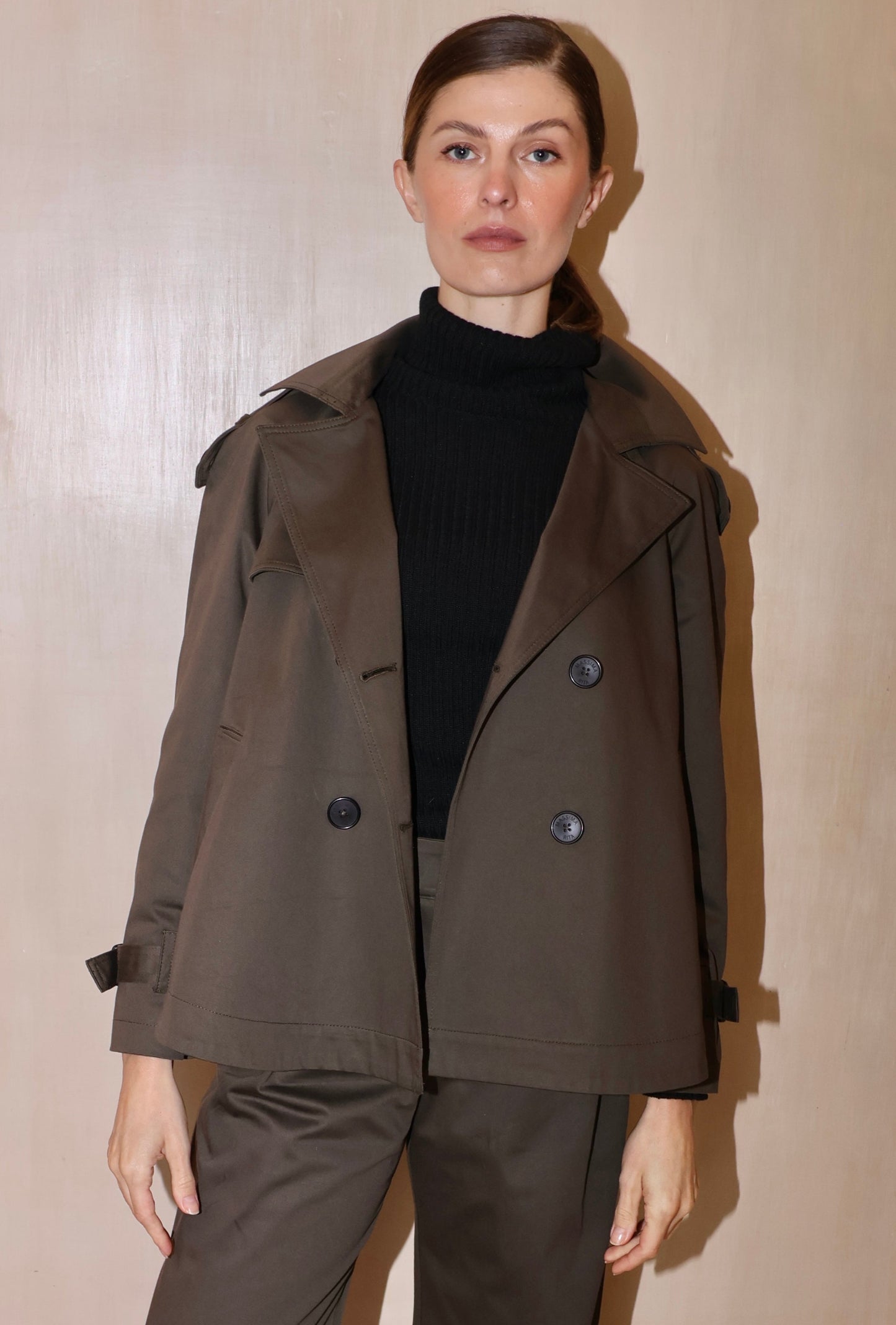 Trench Anne verde oliva