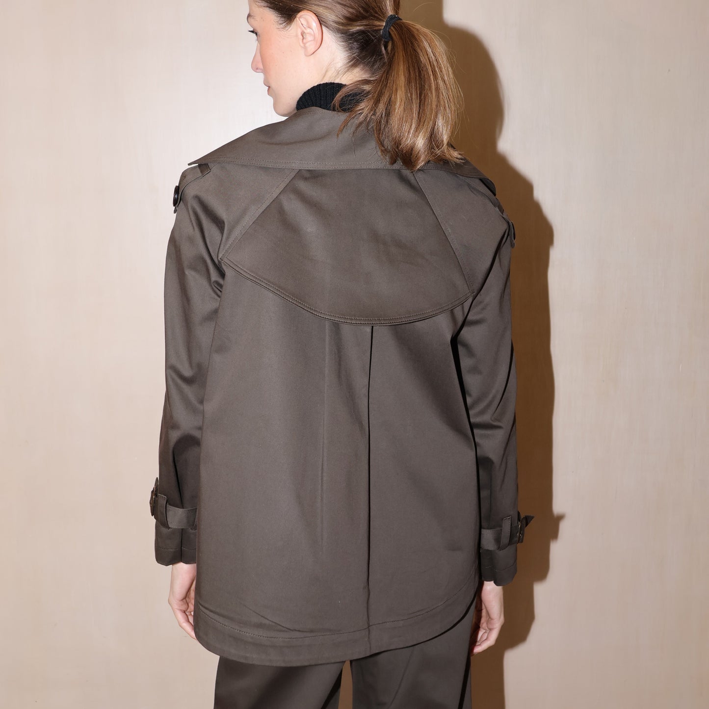 Trench Anne verde oliva
