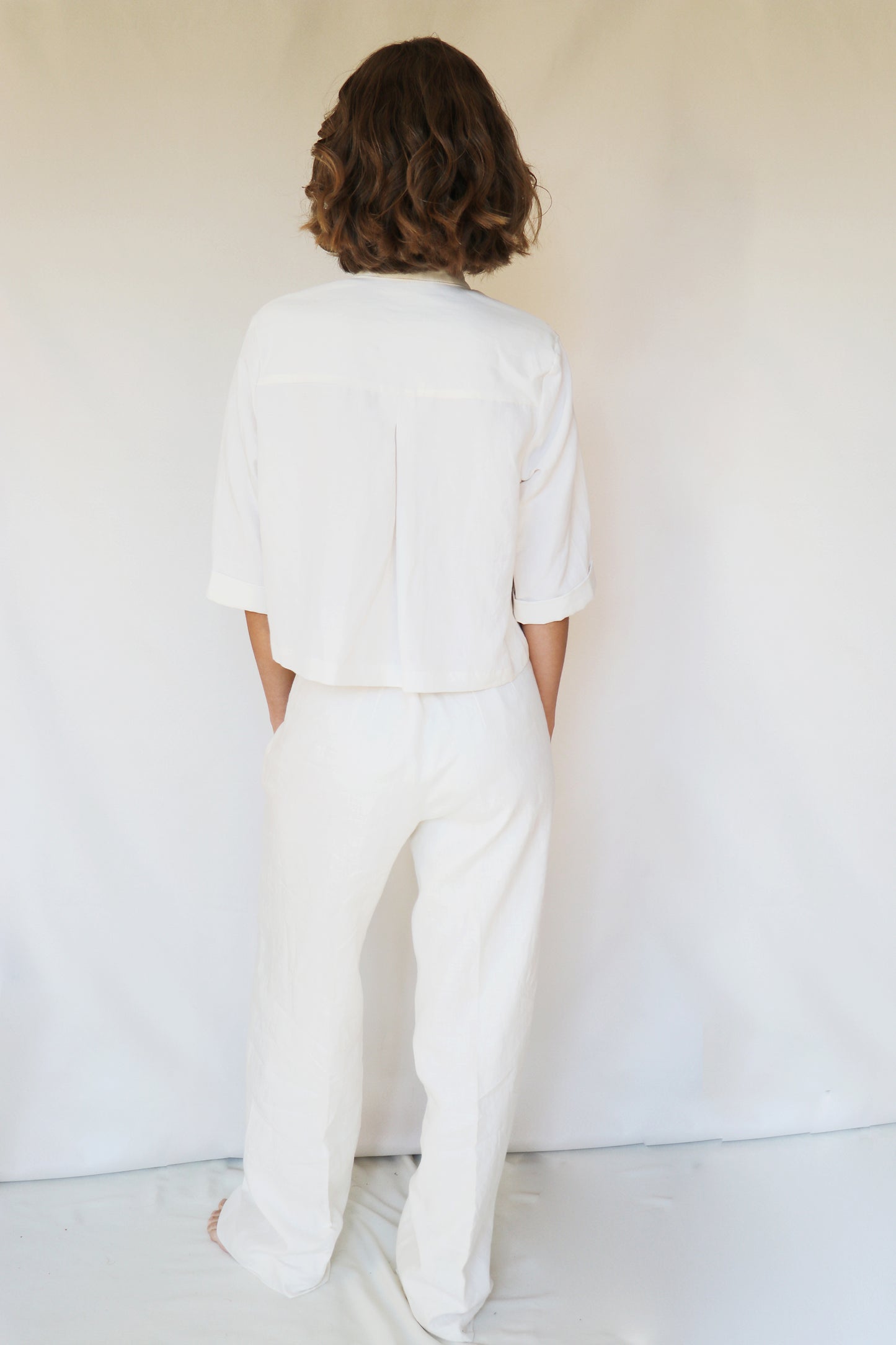 Pantalón Marina Chic Lino Blanco