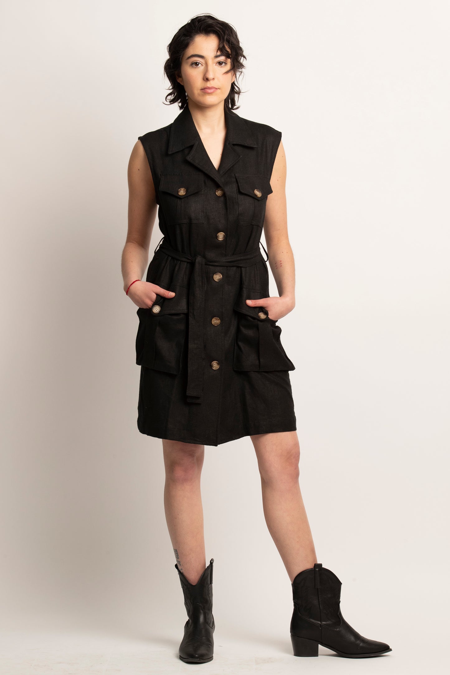 Vestido Cargo corto negro