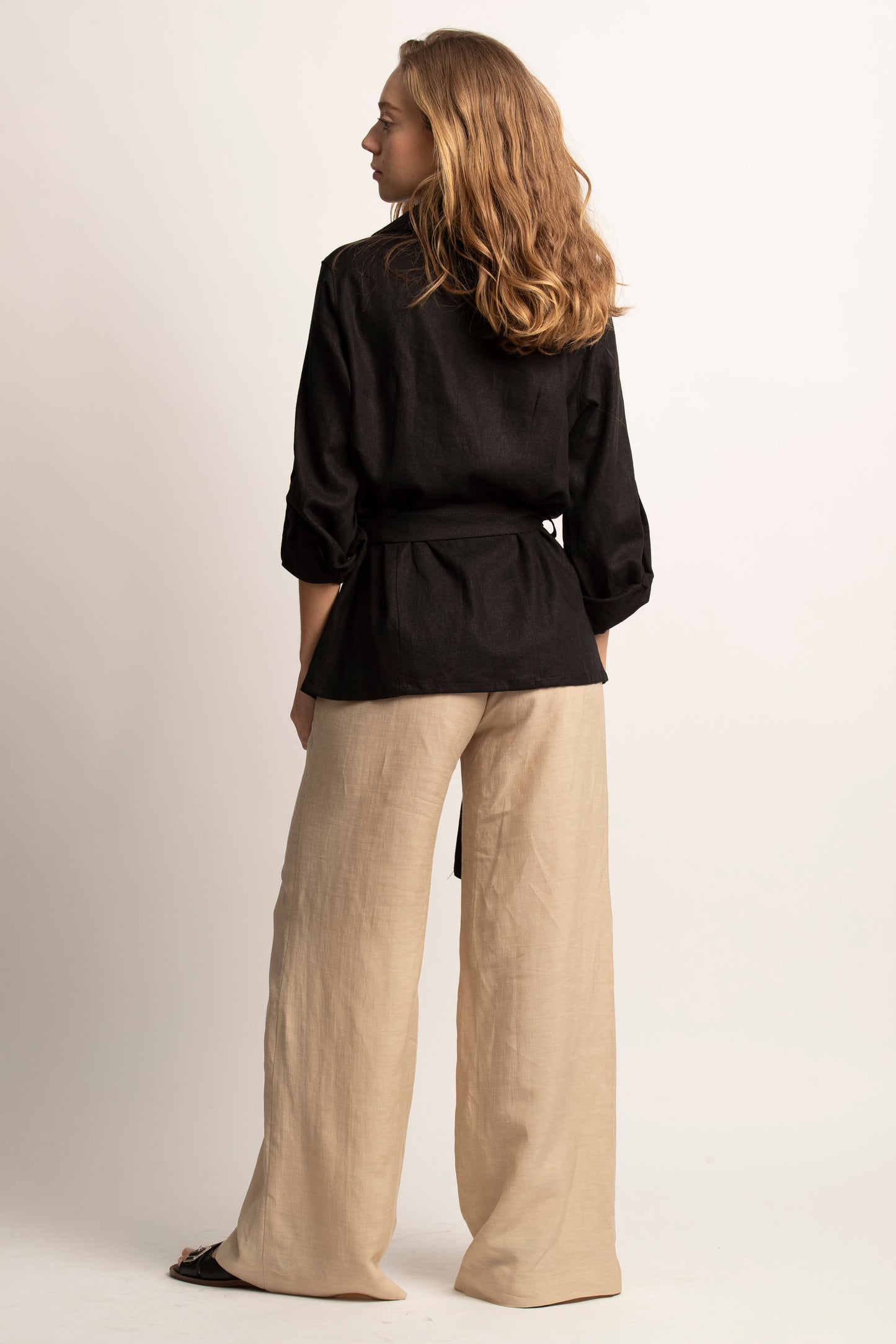 Camisa cargo negra larga