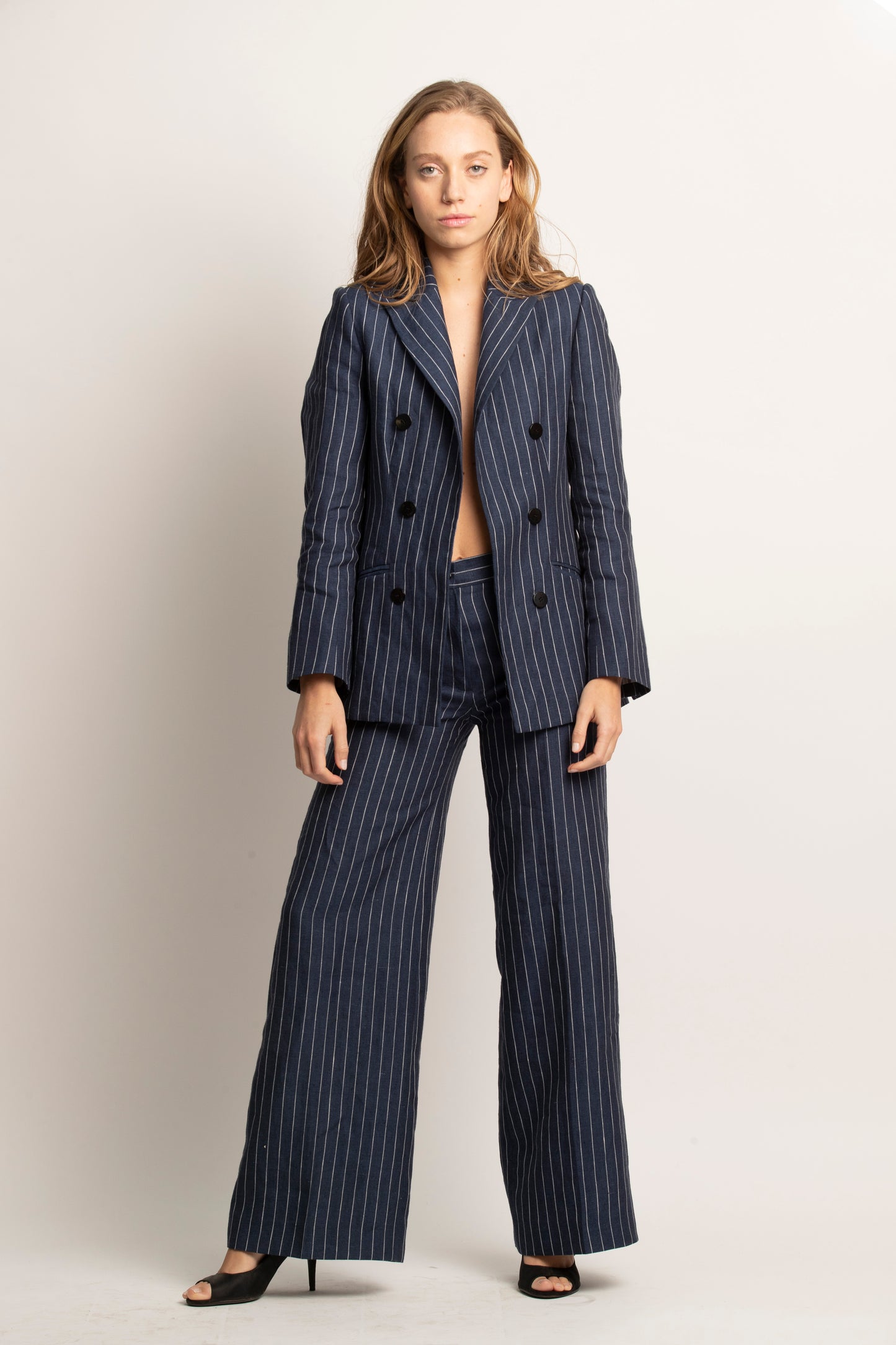Blazer lino rayas