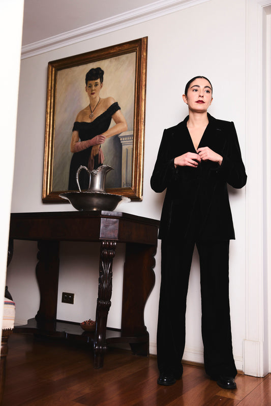 Pantalón terciopelo negro