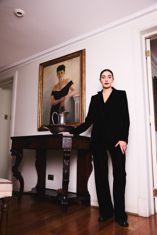 Blazer terciopelo negro