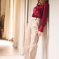 Blusa seda rojo italiano
