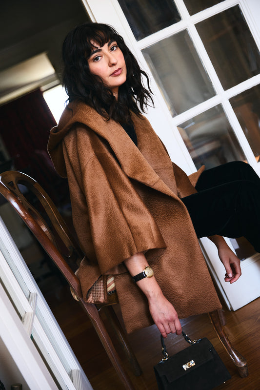 Abrigo chaqueton Suri Camel
