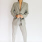 Blazer Clasic cuadrille gris claro