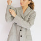 Blazer Clasic cuadrille gris claro