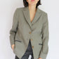 Blazer Clasic cuadrille gris y verde linea bolsillo gris