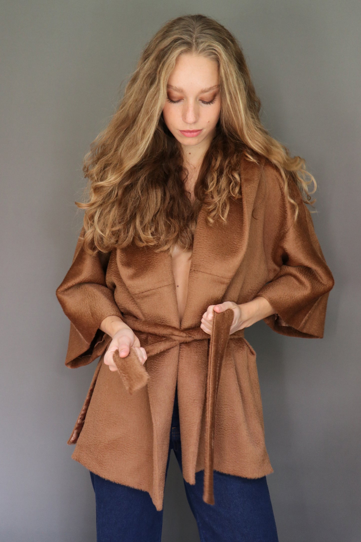 Abrigo chaqueton Suri Camel