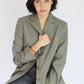 Blazer Clasic cuadrille gris y verde linea bolsillo gris