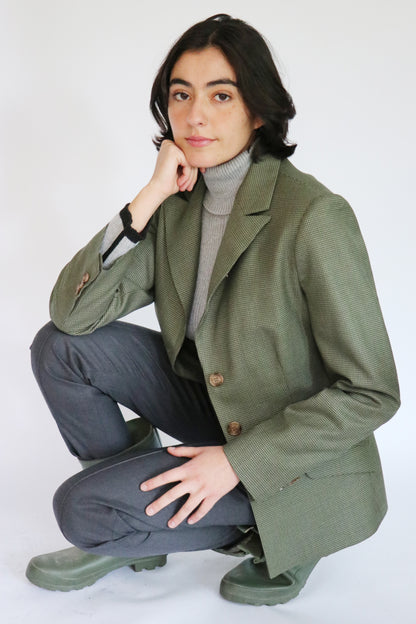 Blazer Clasic cuadrille verde