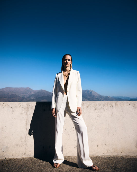 Blazer Crepe Patou Blanco