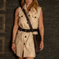 Vestido Cargo corto beige