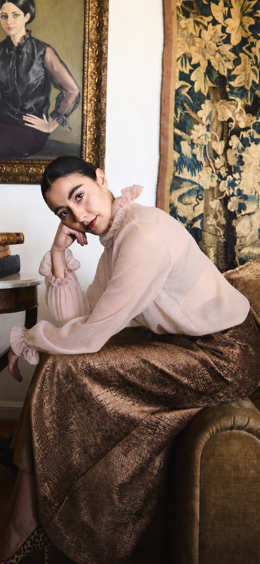 Blusa nude Heritage