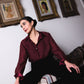 Blusa burdeo crepe de seda