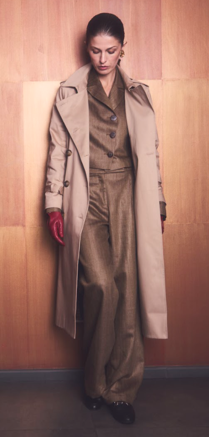 Pantalón  Beige espiga