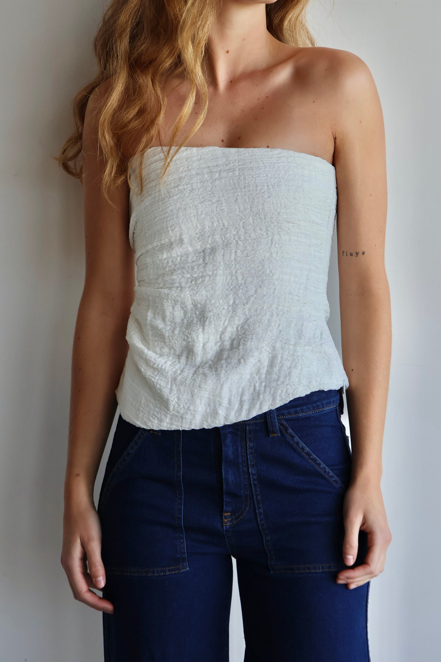 Top Blanco Crepé