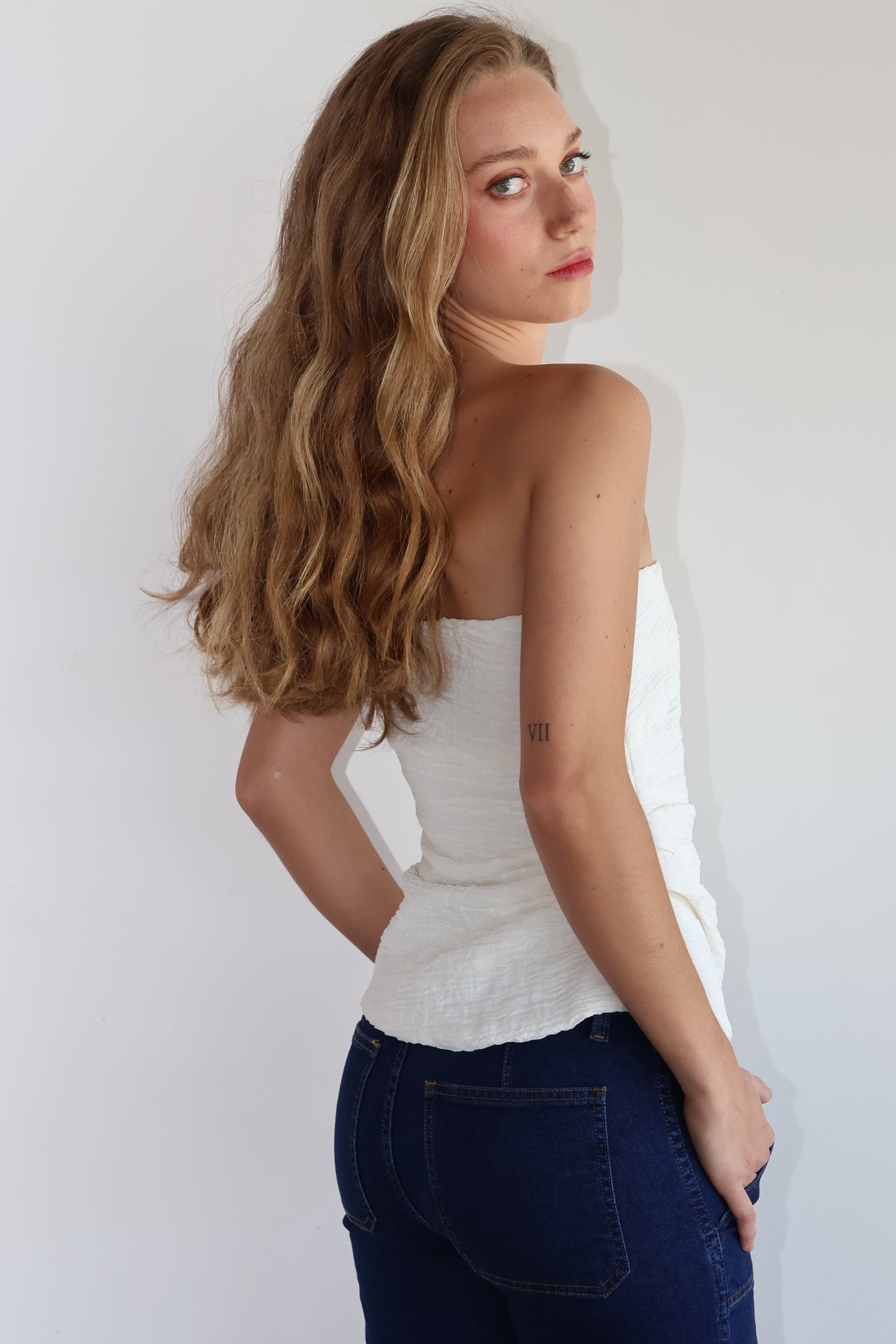 Top Blanco Crepé