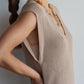 Vestido tejido beige