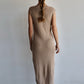 Vestido tejido beige