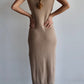 Vestido tejido beige