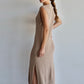 Vestido tejido beige