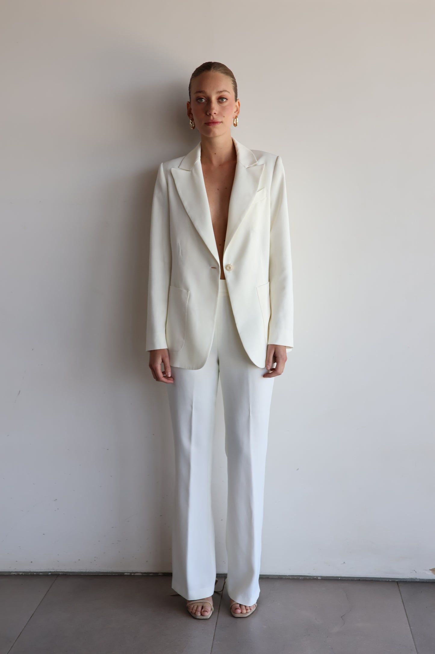 Blazer Crepe Patou Blanco