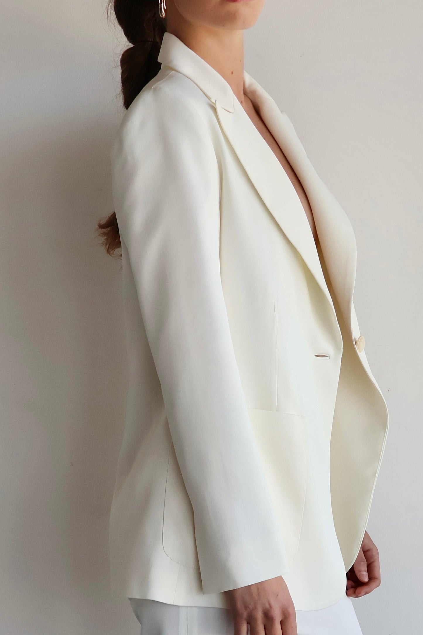 Blazer Crepe Patou Blanco