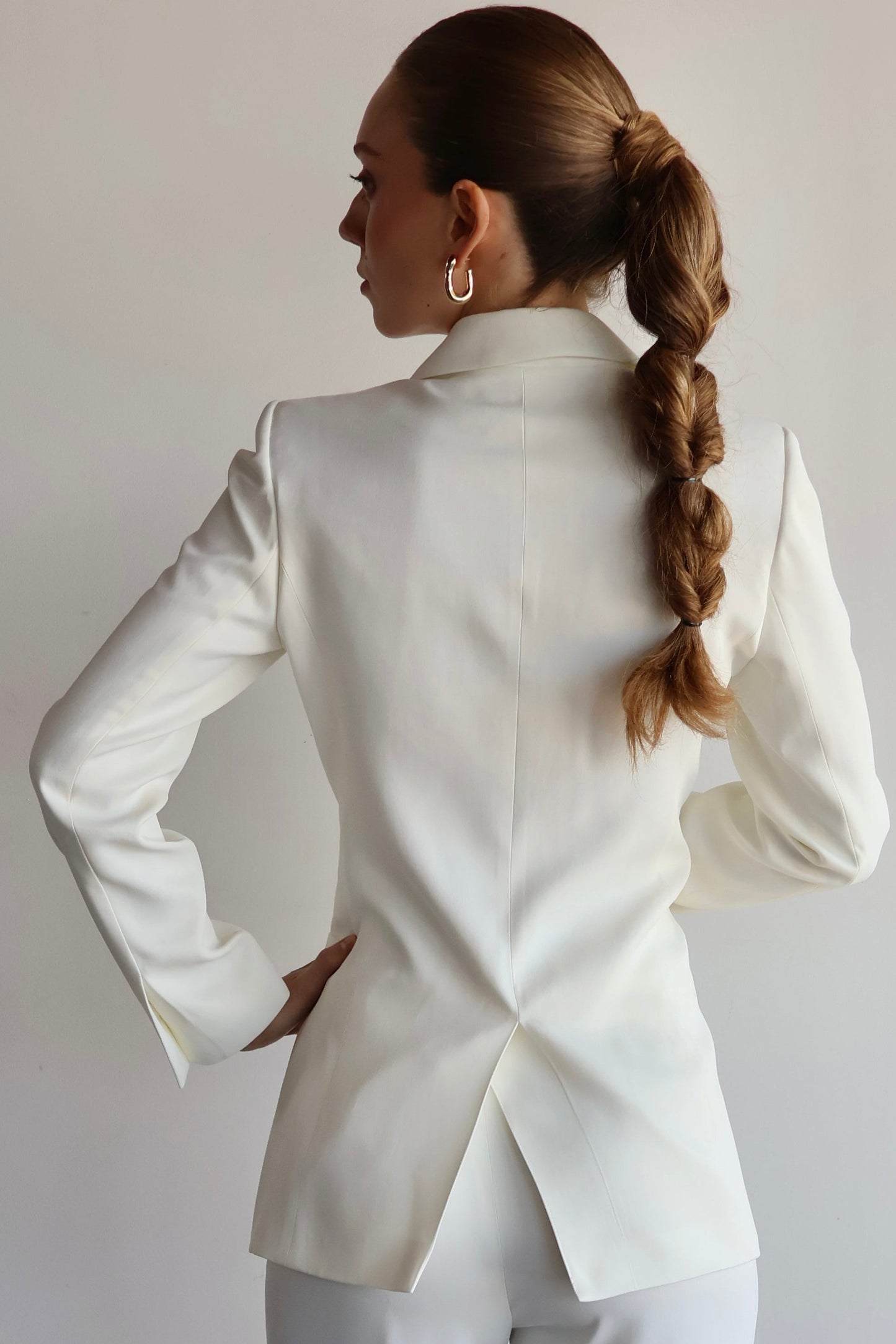 Blazer Crepe Patou Blanco