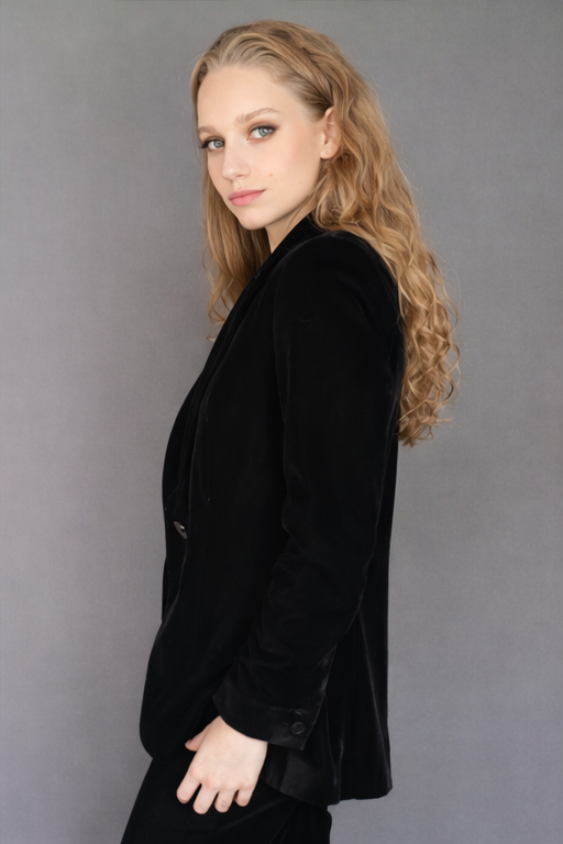Blazer terciopelo negro