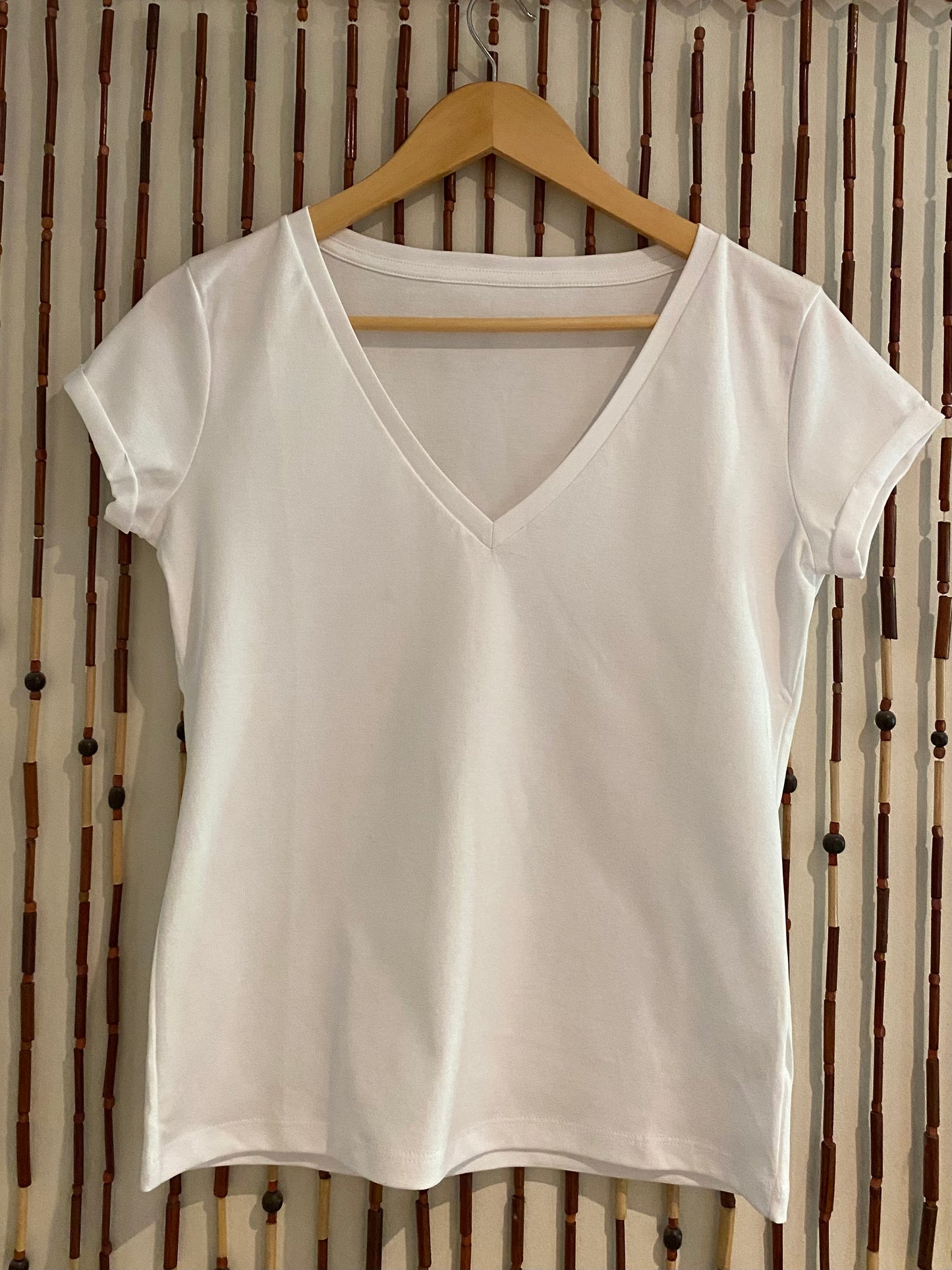 Polera algodón pima blanca