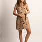 Vestido Cargo corto beige