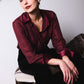 Blusa burdeo crepe de seda