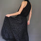 Pollera negra gasa doble
